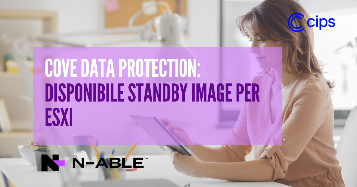 Cove Data Protection: disponibile standby image per ESXi