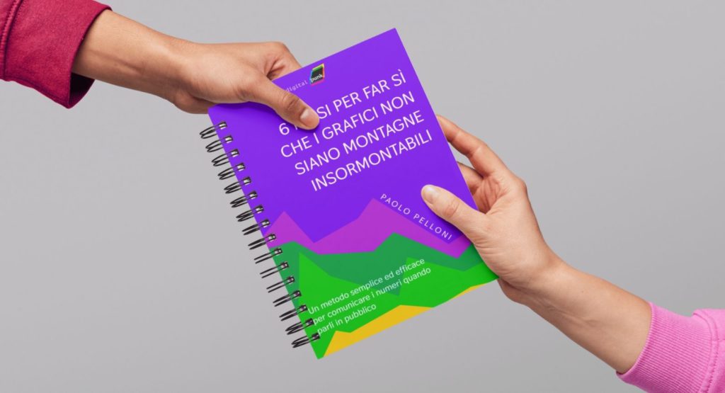 Copertina libro Paolo Pelloni "6 passi per far sì che i grafici non siano montagne insormontabili"